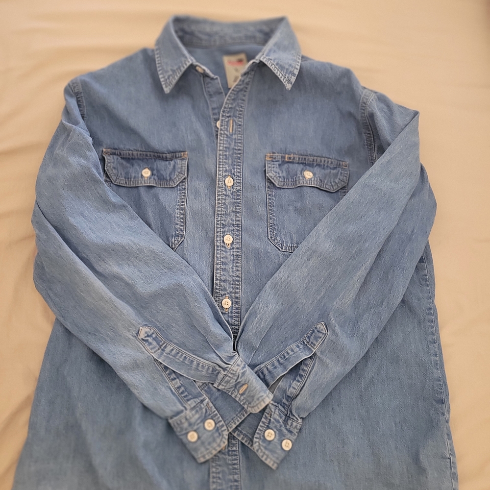 Dickies Blue Casual Button Down Shirt